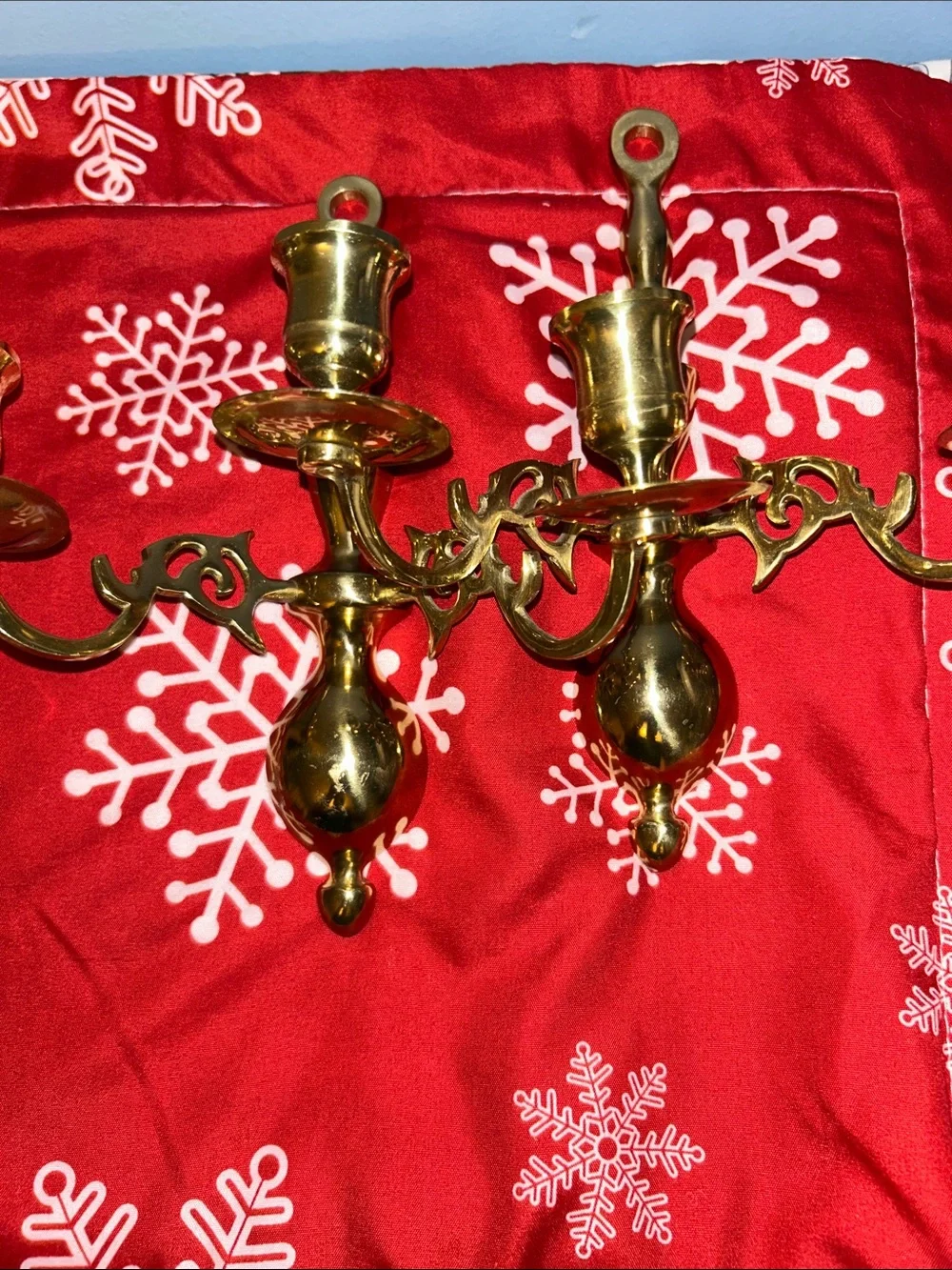 Brass Wall Sconces - PAIR Gold Finish Brass Beautiful Set z 9”x9” Price is Firm!